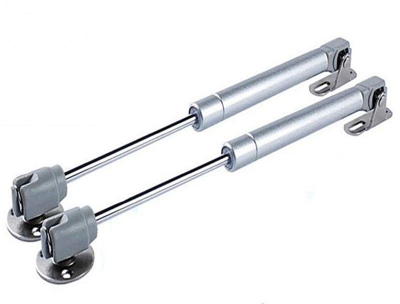HUA 2Pcs 40N/8.8lb Gas Strut Lift Support Cabinet Door Lift Pneumatic Support(Silver) - Image 1
